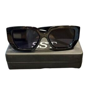 NEW Chunky Thick Square Frame Black Shades of Taylor Sunglasses